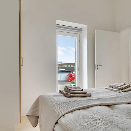 Hojloftet Stilfuld Taet Pa Centrum Med Altan Daire